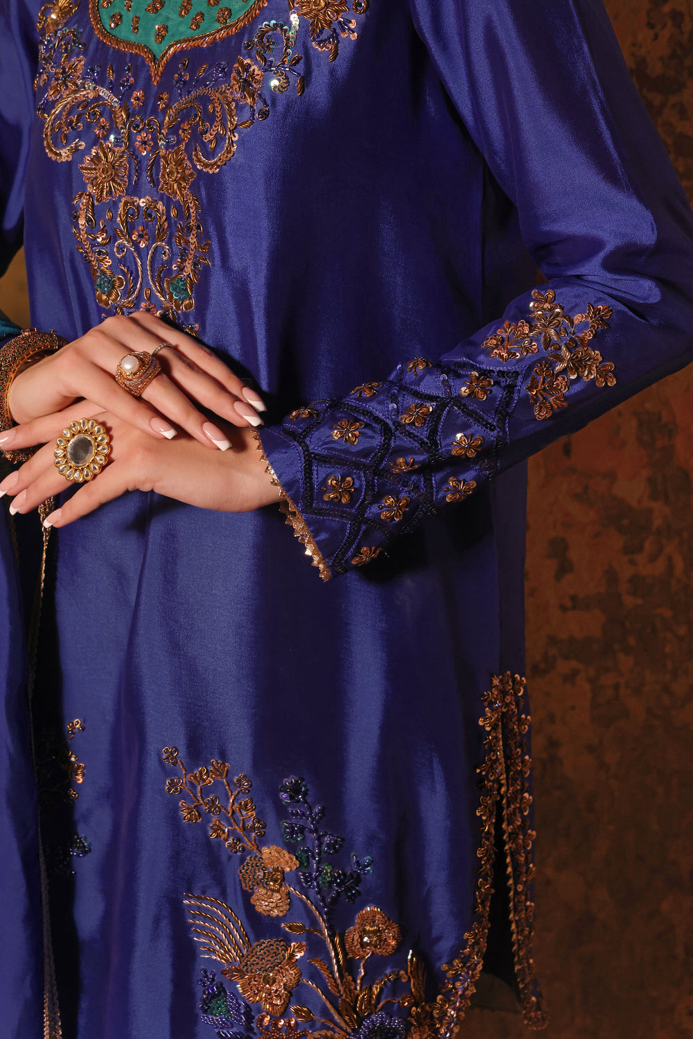 Wahaj M Khan | Banno Formals |  Shalwar pant silk set by Wahaj M Khan - Designer Dress - Type: Ladies Clothes - Available at Libayah - 100% Original