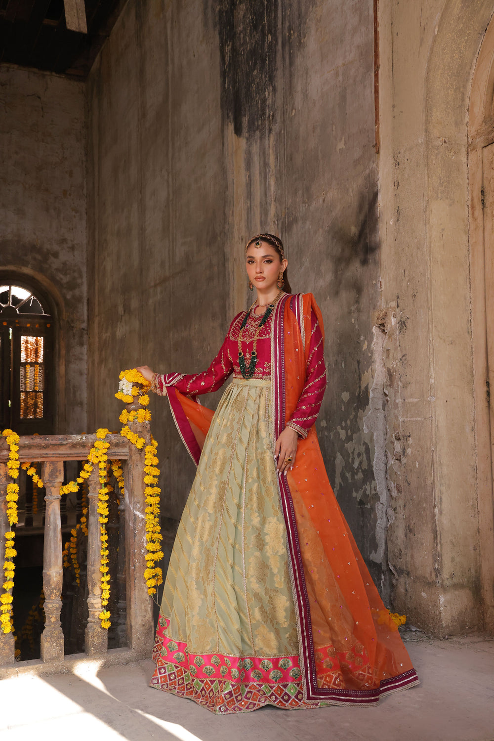 Wahaj M Khan | Banno Formals |  Mahnoor Bano Magenta Tri- Set by Wahaj M Khan - Designer Dress - Type: Ladies Clothes - Available at Libayah - 100% Original