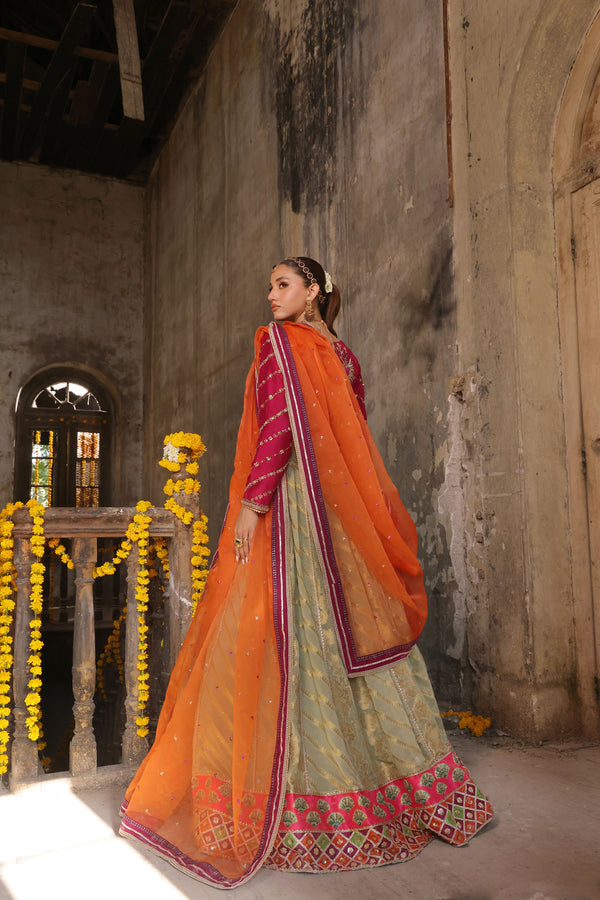 Wahaj M Khan | Banno Formals |  Mahnoor Bano Magenta Tri- Set by Wahaj M Khan - Designer Dress - Type: Ladies Clothes - Available at Libayah - 100% Original