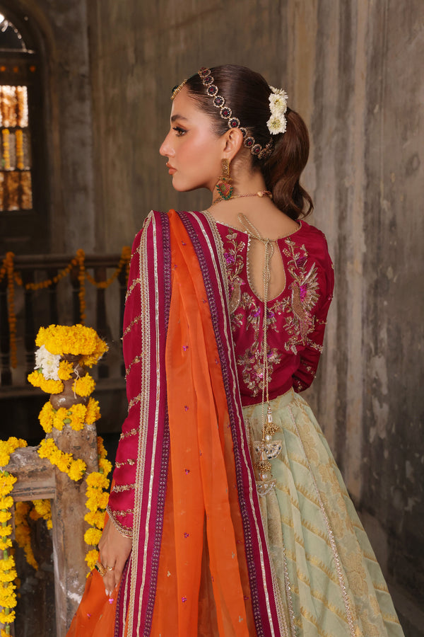 Wahaj M Khan | Banno Formals |  Mahnoor Bano Magenta Tri- Set by Wahaj M Khan - Designer Dress - Type: Ladies Clothes - Available at Libayah - 100% Original