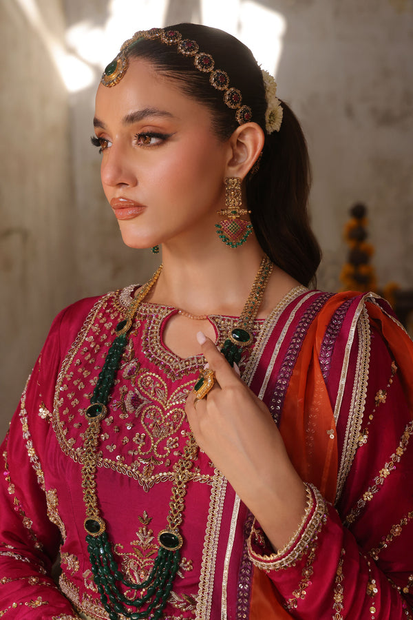 Wahaj M Khan | Banno Formals |  Mahnoor Bano Magenta Tri- Set by Wahaj M Khan - Designer Dress - Type: Ladies Clothes - Available at Libayah - 100% Original