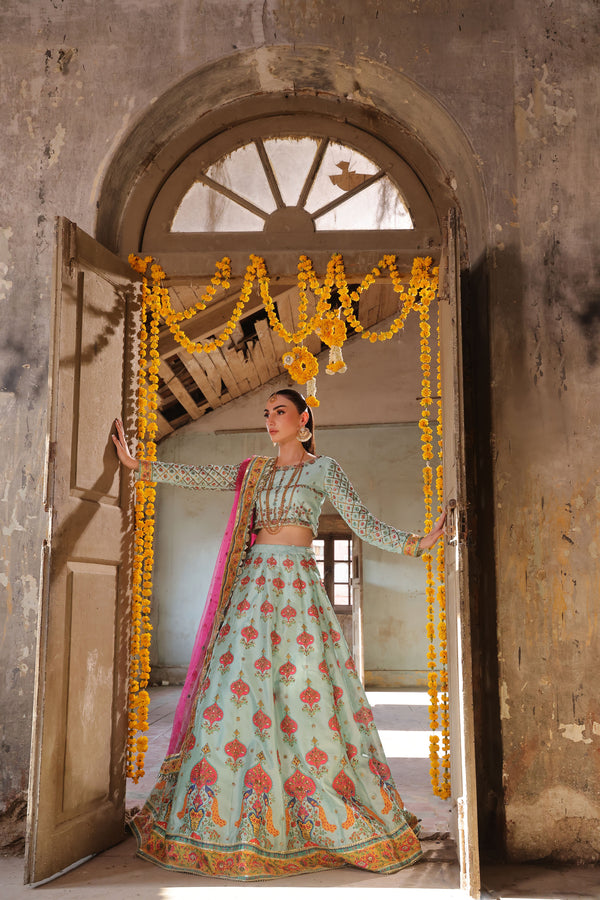 Wahaj M Khan | Banno Formals |  Ferozi DP Bano LC by Wahaj M Khan - Designer Dress - Type: Ladies Clothes - Available at Libayah - 100% Original