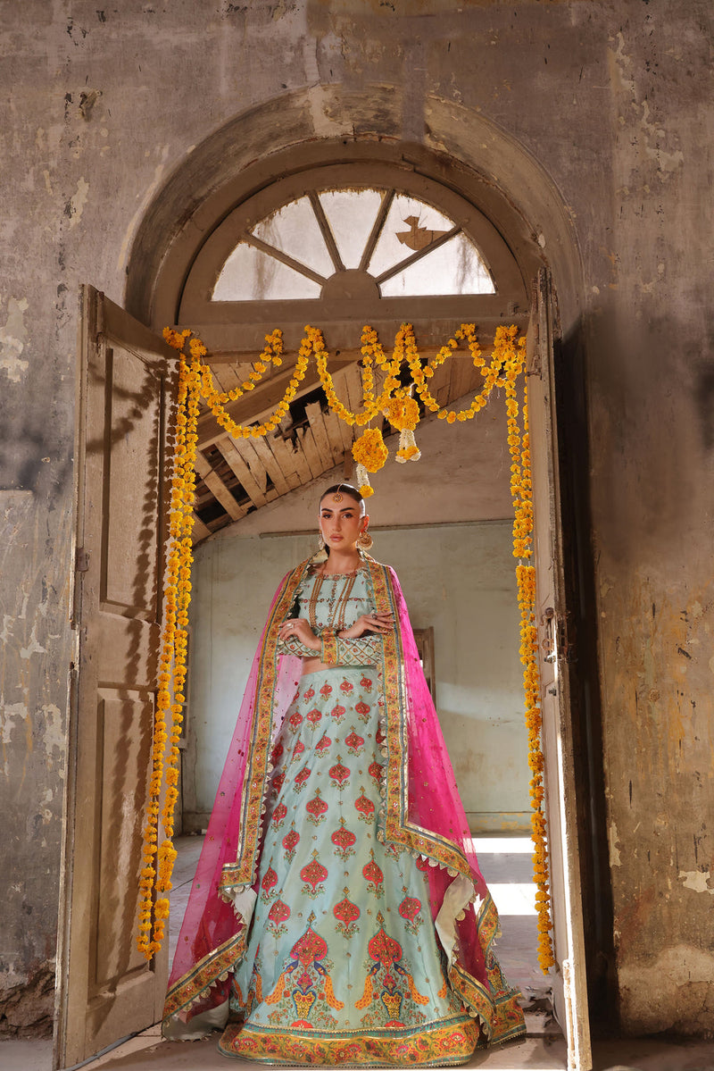 Wahaj M Khan | Banno Formals |  Ferozi DP Bano LC by Wahaj M Khan - Designer Dress - Type: Ladies Clothes - Available at Libayah - 100% Original