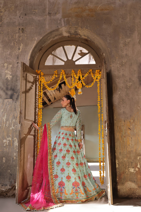 Wahaj M Khan | Banno Formals |  Ferozi DP Bano LC by Wahaj M Khan - Designer Dress - Type: Ladies Clothes - Available at Libayah - 100% Original