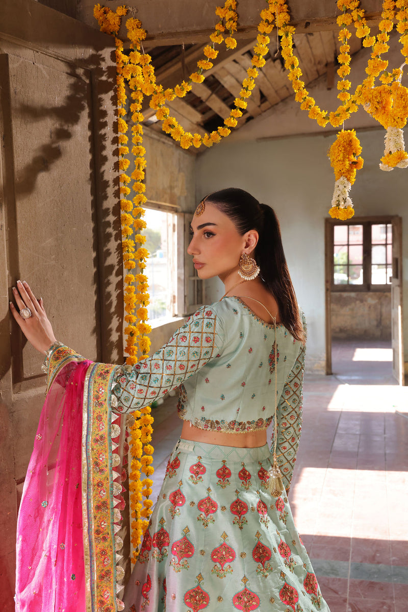 Wahaj M Khan | Banno Formals |  Ferozi DP Bano LC by Wahaj M Khan - Designer Dress - Type: Ladies Clothes - Available at Libayah - 100% Original