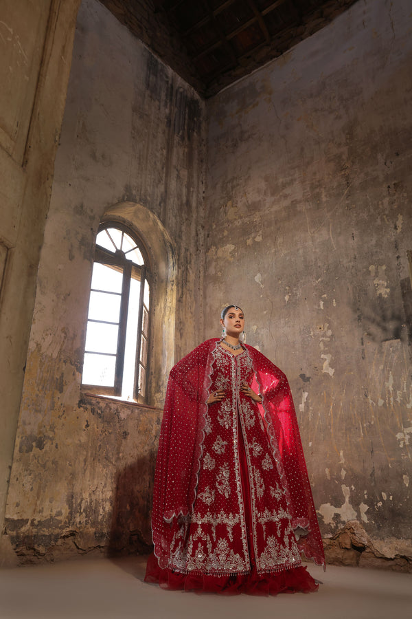 Wahaj M Khan | Banno Formals |  Bano Classic Lal Jora by Wahaj M Khan - Designer Dress - Type: Ladies Clothes - Available at Libayah - 100% Original