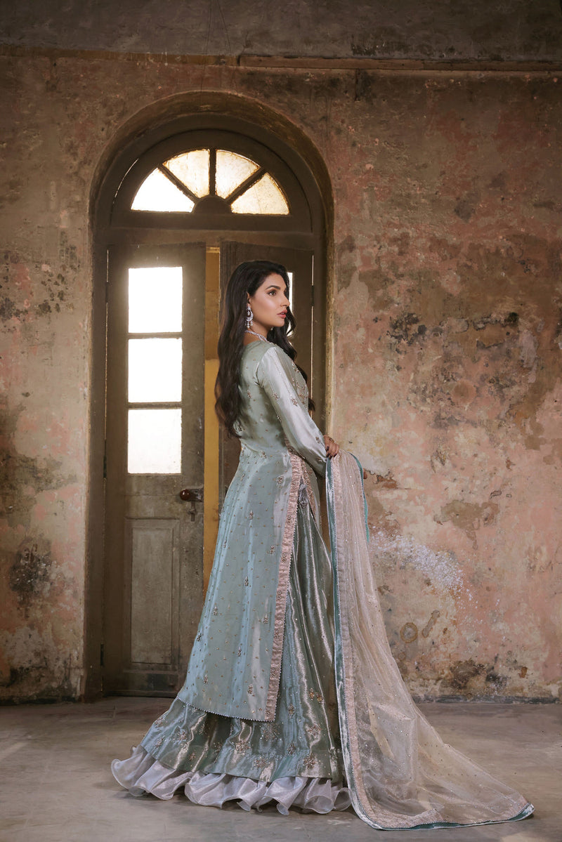 Wahaj M Khan | Banno Formals |  Iceblue Lama Bano outfit by Wahaj M Khan - Designer Dress - Type: Ladies Clothes - Available at Libayah - 100% Original