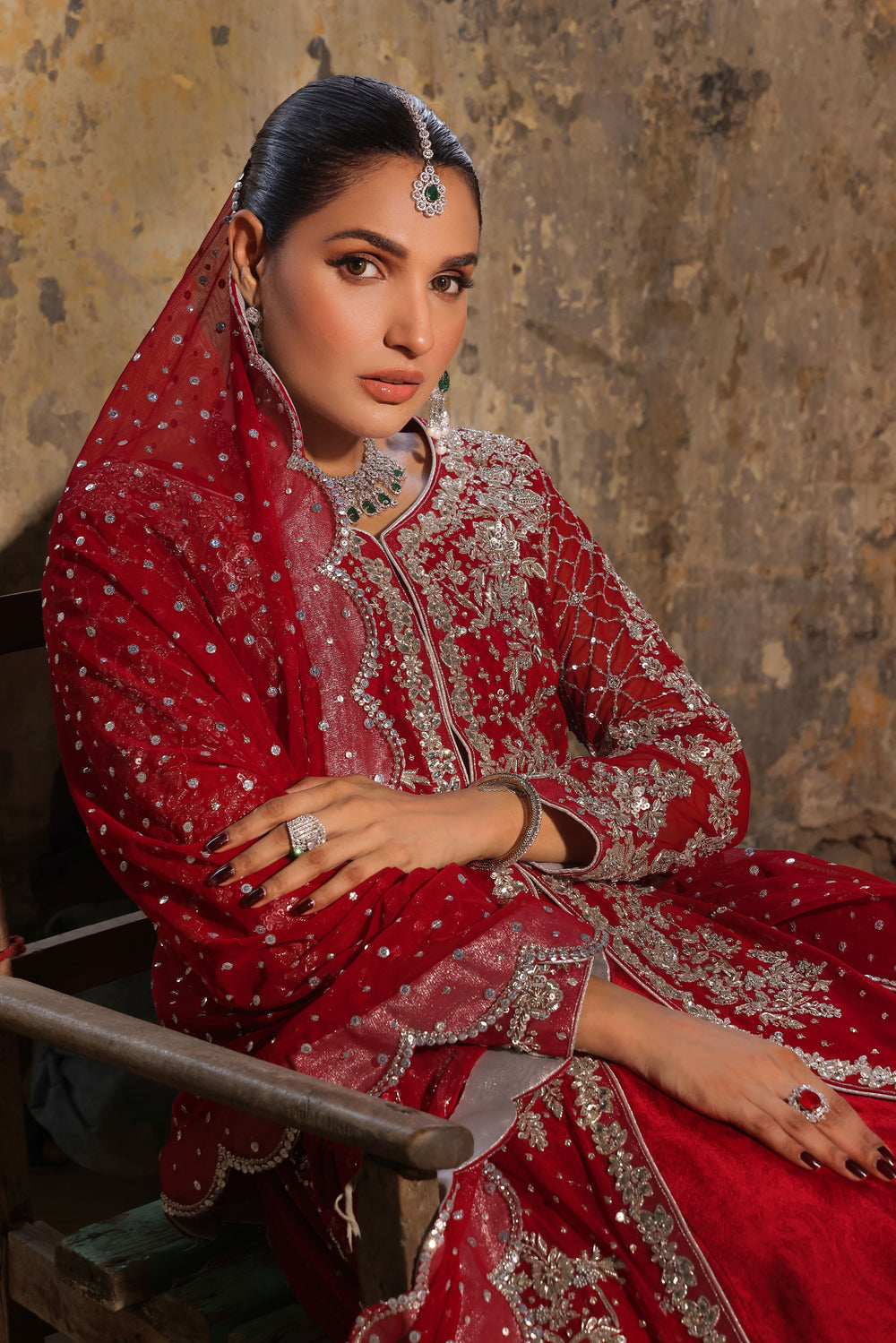 Wahaj M Khan | Banno Formals |  Bano Classic Lal Jora by Wahaj M Khan - Designer Dress - Type: Ladies Clothes - Available at Libayah - 100% Original