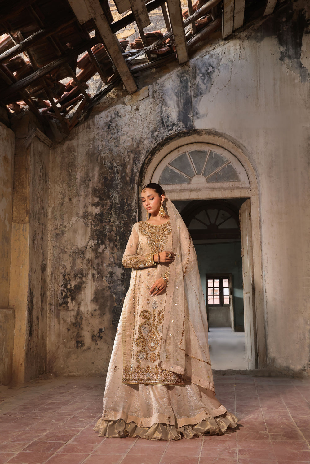 Wahaj M Khan | Banno Formals |  Ivory Bano Qazmi by Wahaj M Khan - Designer Dress - Type: Ladies Clothes - Available at Libayah - 100% Original