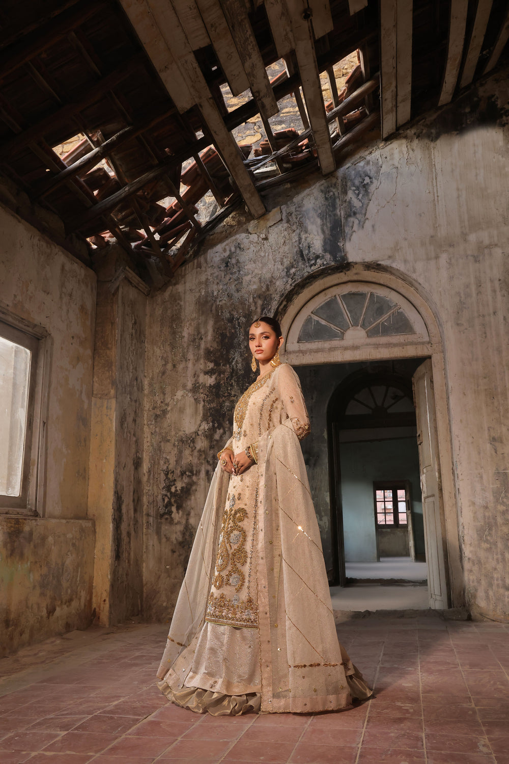 Wahaj M Khan | Banno Formals |  Ivory Bano Qazmi by Wahaj M Khan - Designer Dress - Type: Ladies Clothes - Available at Libayah - 100% Original