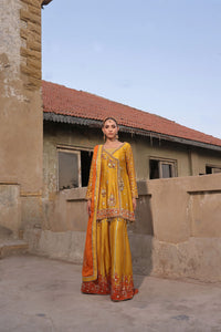 Wahaj M Khan | Banno Formals | Mayun jora - Sheesha Peplum set by Wahaj M Khan - Designer Dress - Type: Ladies Clothes - Available at Libayah - 100% Original
