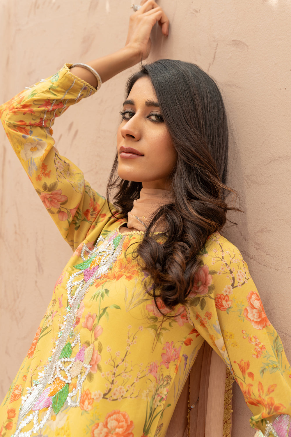 Wahaj M Khan | The Print Story |  Yellow TPS set by Wahaj M Khan - Designer Dress - Type: Ladies Clothes - Available at Libayah - 100% Original