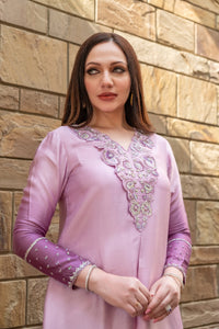 Wahaj M Khan | The Print Story |  Purple Shaded Sheesha Outfit by Wahaj M Khan - Designer Dress - Type: Ladies Clothes - Available at Libayah - 100% Original