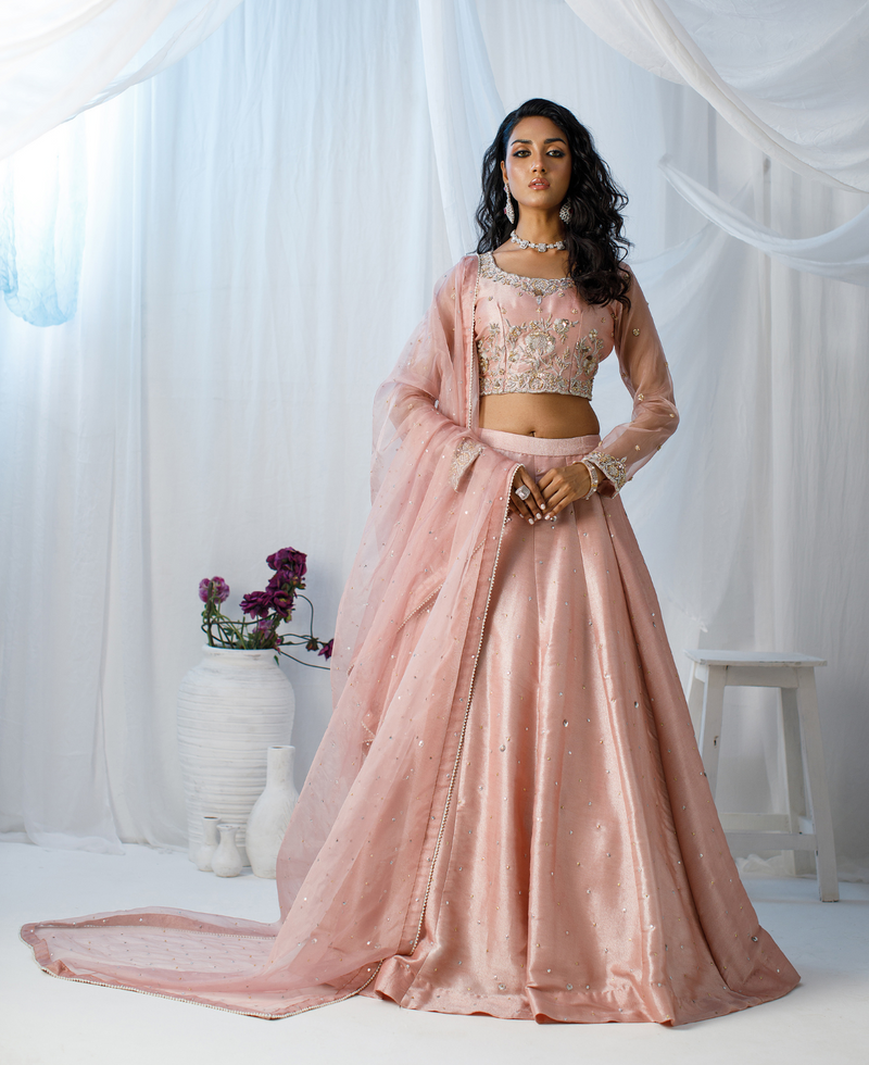 Wahaj M Khan | Zohra Drop 2 Formals | Pink Tissue Zohra LC by Wahaj M.Khan - Designer Dress - Type: Ladies Clothes - Available at Libayah - 100% Original