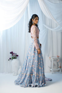 Wahaj M Khan | Zohra Drop 2 Formals | Pink Floral Printed LC by Wahaj M.Khan - Designer Dress - Type: Ladies Clothes - Available at Libayah - 100% Original