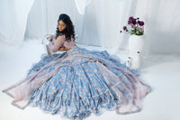 Wahaj M Khan | Zohra Drop 2 Formals | Pink Floral Printed LC by Wahaj M.Khan - Designer Dress - Type: Ladies Clothes - Available at Libayah - 100% Original