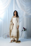 Wahaj M Khan | Zohra Drop 2 Formals | White & Gold Zohra Outfit by Wahaj M.Khan - Designer Dress - Type: Ladies Clothes - Available at Libayah - 100% Original