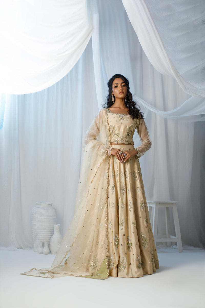 Wahaj M Khan | Zohra Drop 2 Formals | Ivory Zohra LC by Wahaj M.Khan - Designer Dress - Type: Ladies Clothes - Available at Libayah - 100% Original