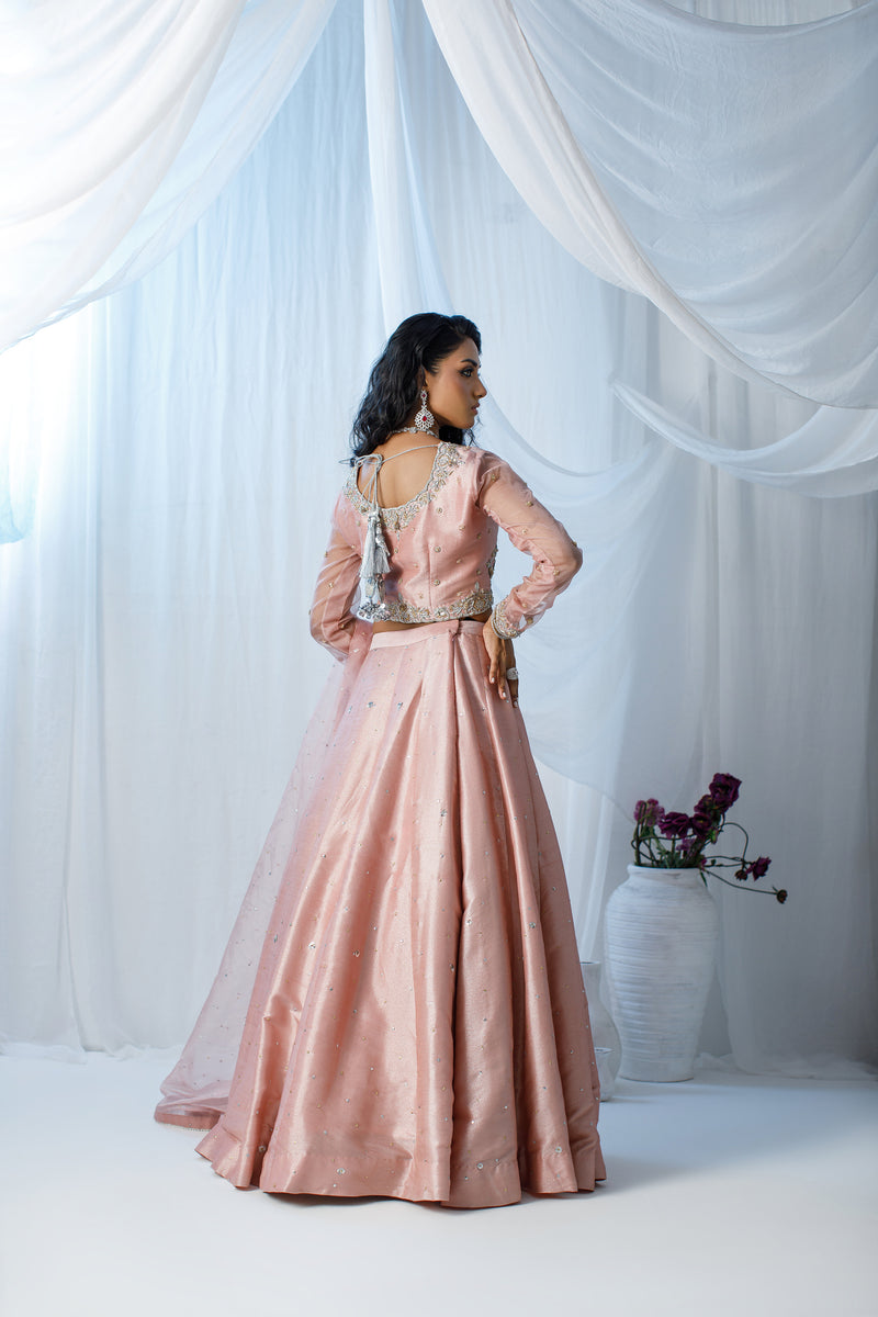 Wahaj M Khan | Zohra Drop 2 Formals | Pink Tissue Zohra LC by Wahaj M.Khan - Designer Dress - Type: Ladies Clothes - Available at Libayah - 100% Original