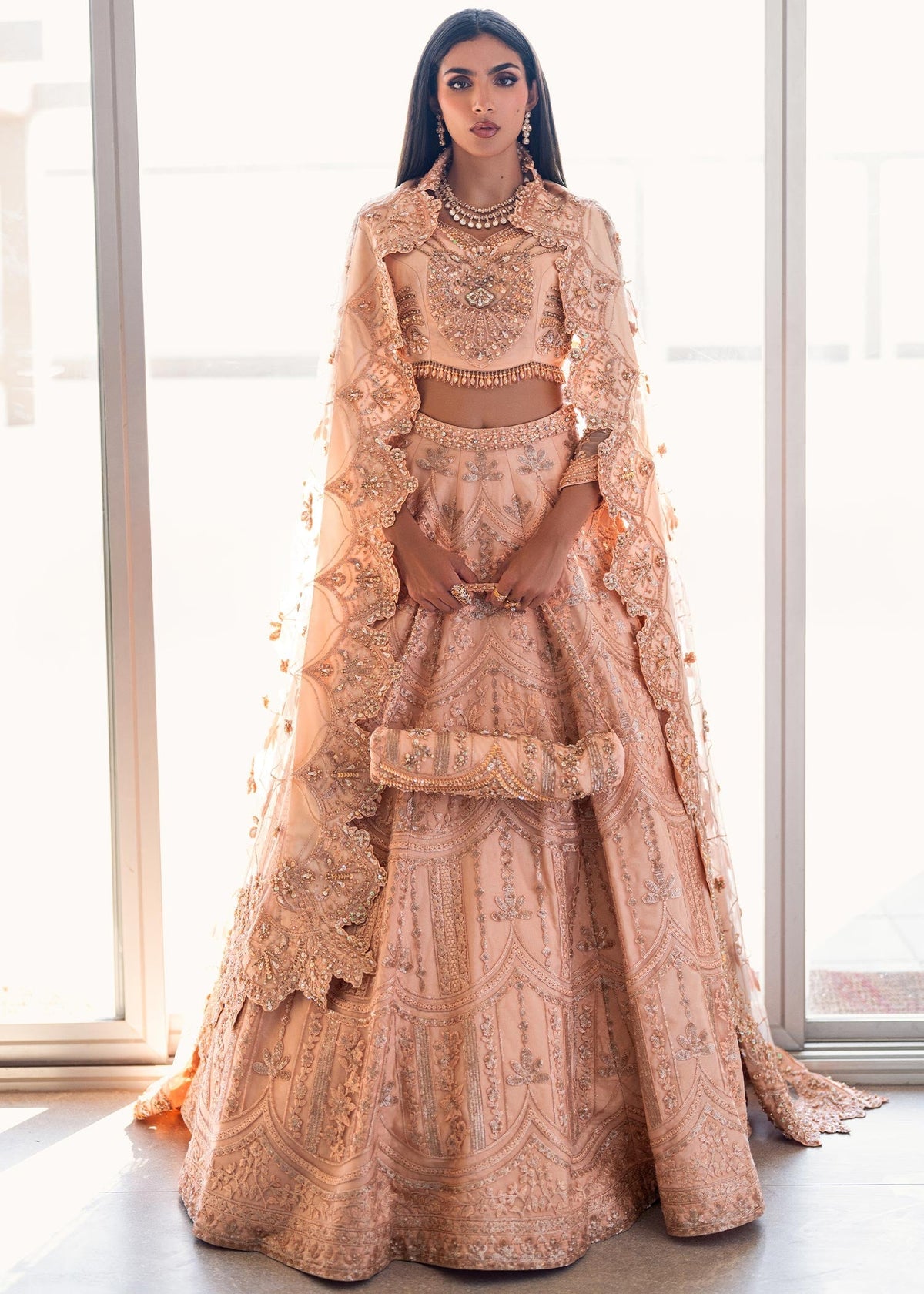 Waqas Shah | Amariage Luxury Formals | Coral Bliss by Waqas Shah - Designer Dress - Type: Ladies Clothes - Available at Libayah - 100% Original