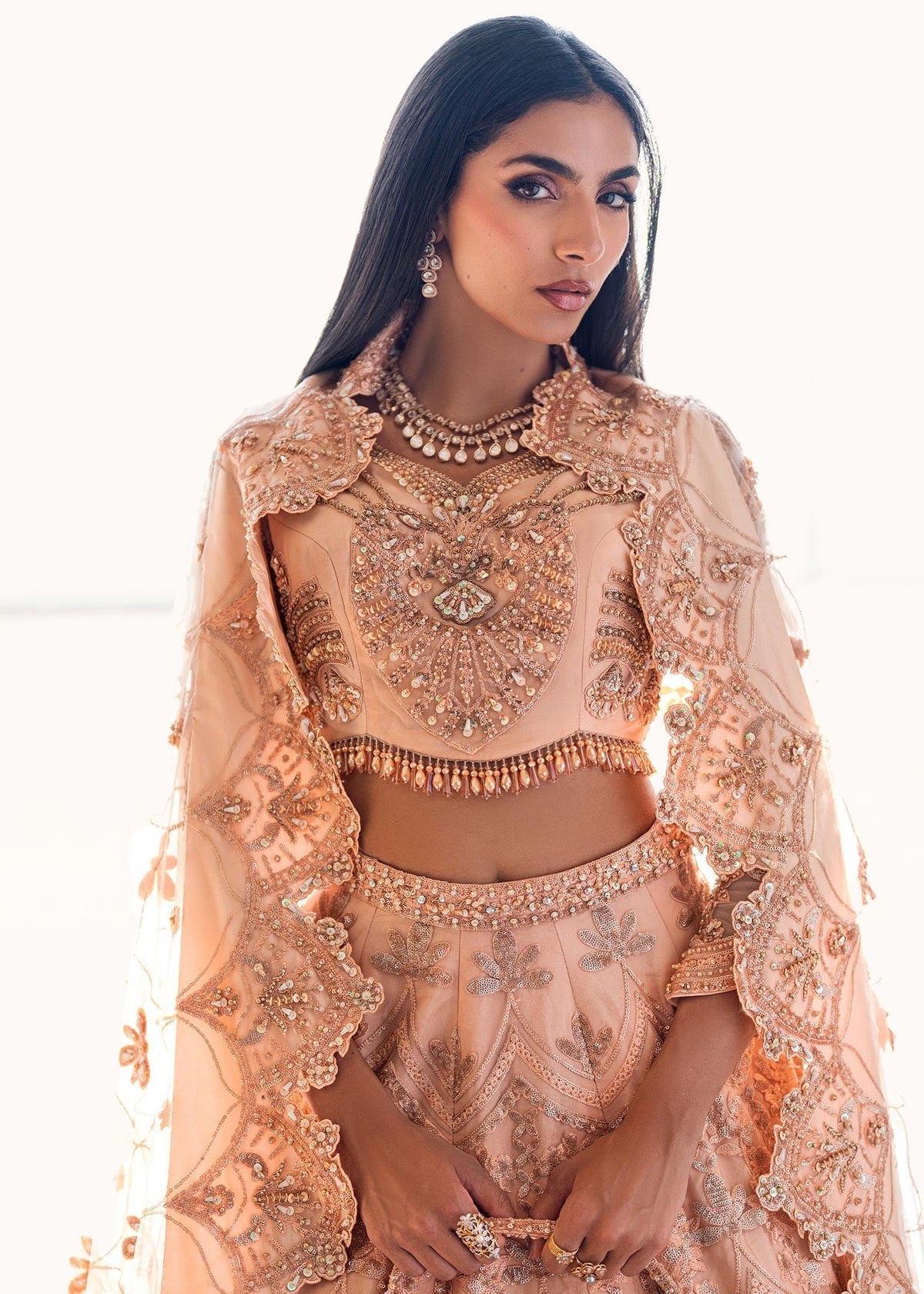 Waqas Shah | Amariage Luxury Formals | Coral Bliss by Waqas Shah - Designer Dress - Type: Ladies Clothes - Available at Libayah - 100% Original