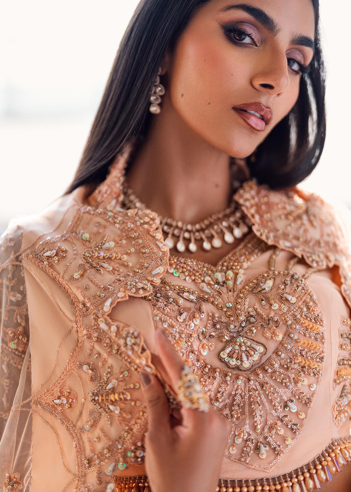 Waqas Shah | Amariage Luxury Formals | Coral Bliss by Waqas Shah - Designer Dress - Type: Ladies Clothes - Available at Libayah - 100% Original