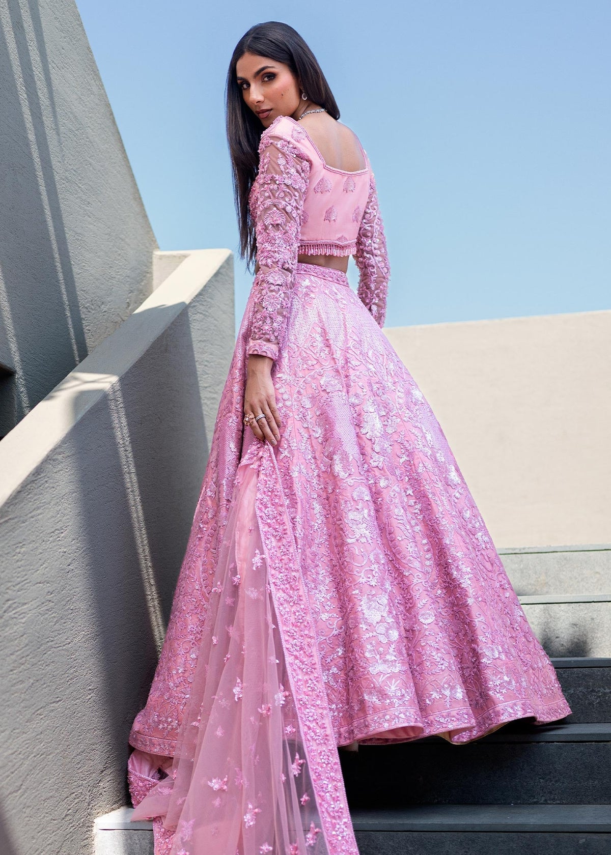 Waqas Shah | Amariage Luxury Formals | Crystal Blush by Waqas Shah - Designer Dress - Type: Ladies Clothes - Available at Libayah - 100% Original