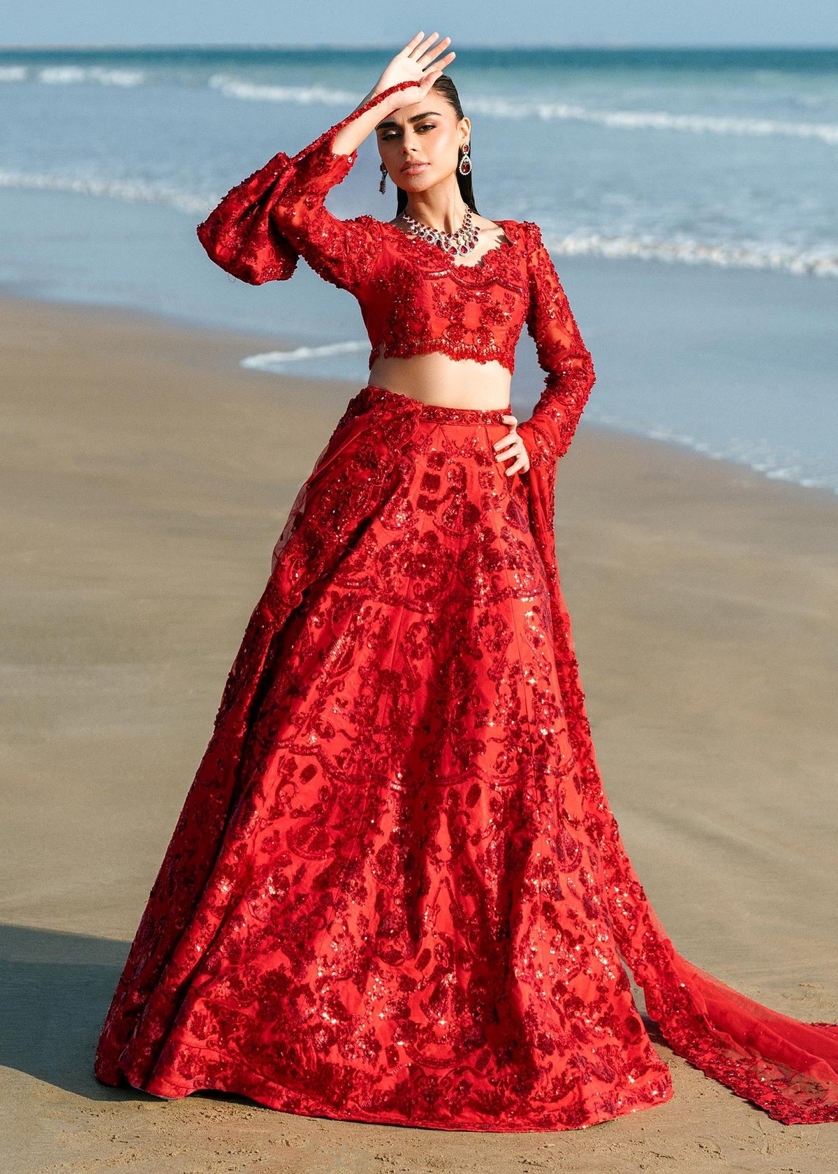 Waqas Shah | Amariage Luxury Formals | Ruby by Waqas Shah - Designer Dress - Type: Ladies Clothes - Available at Libayah - 100% Original