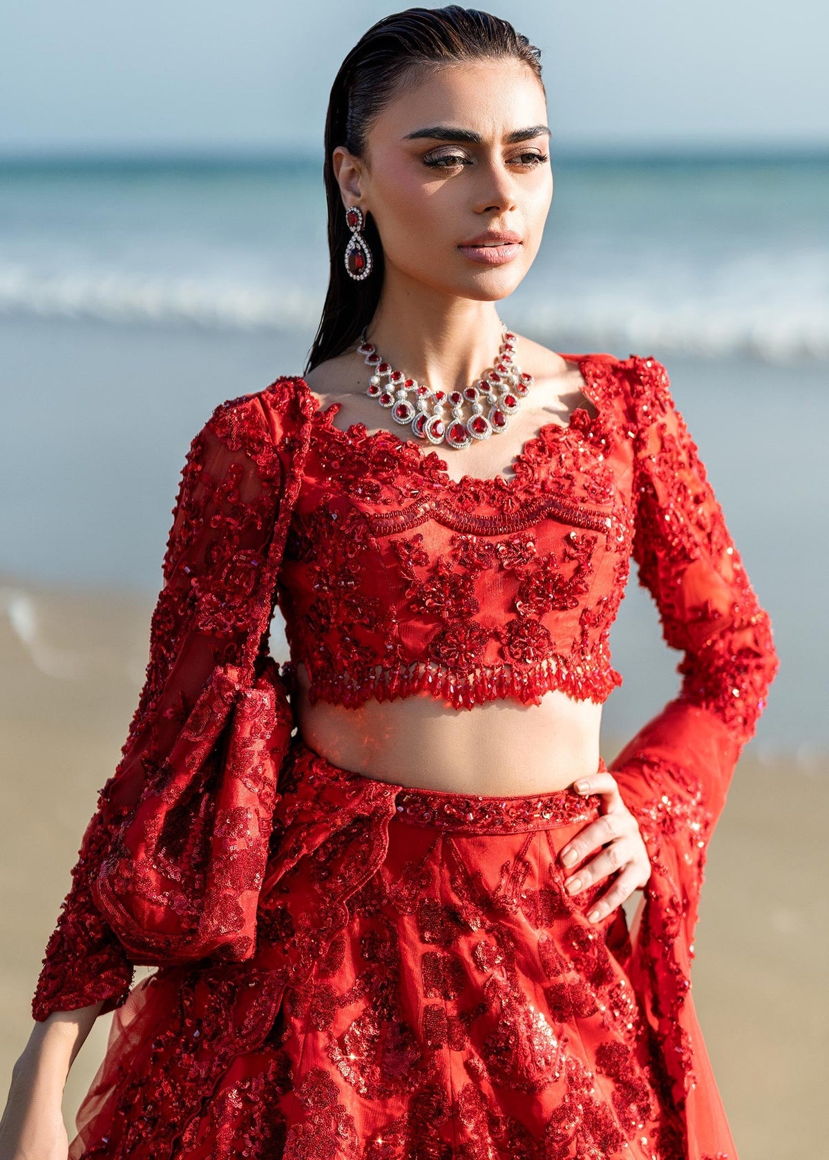 Waqas Shah | Amariage Luxury Formals | Ruby by Waqas Shah - Designer Dress - Type: Ladies Clothes - Available at Libayah - 100% Original