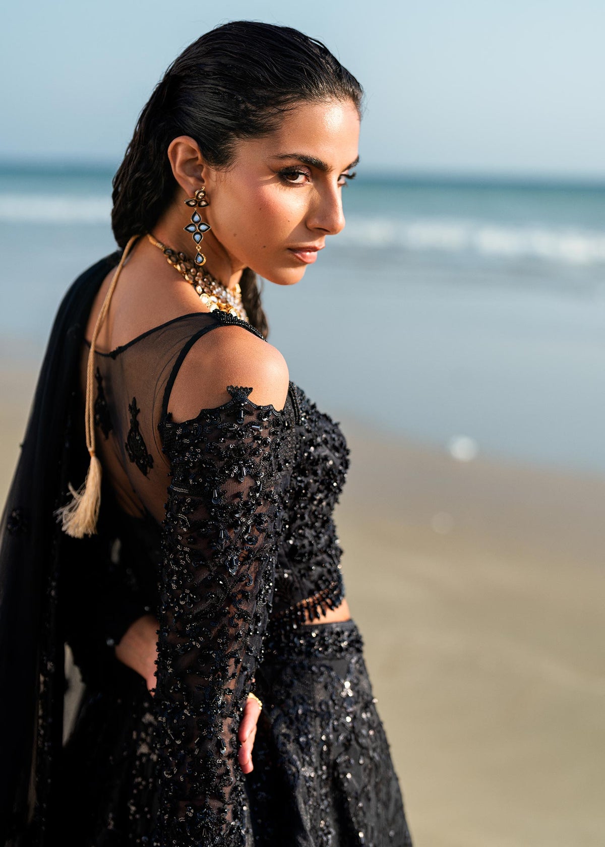 Waqas Shah | Amariage Luxury Formals | Black Musk by Waqas Shah - Designer Dress - Type: Ladies Clothes - Available at Libayah - 100% Original