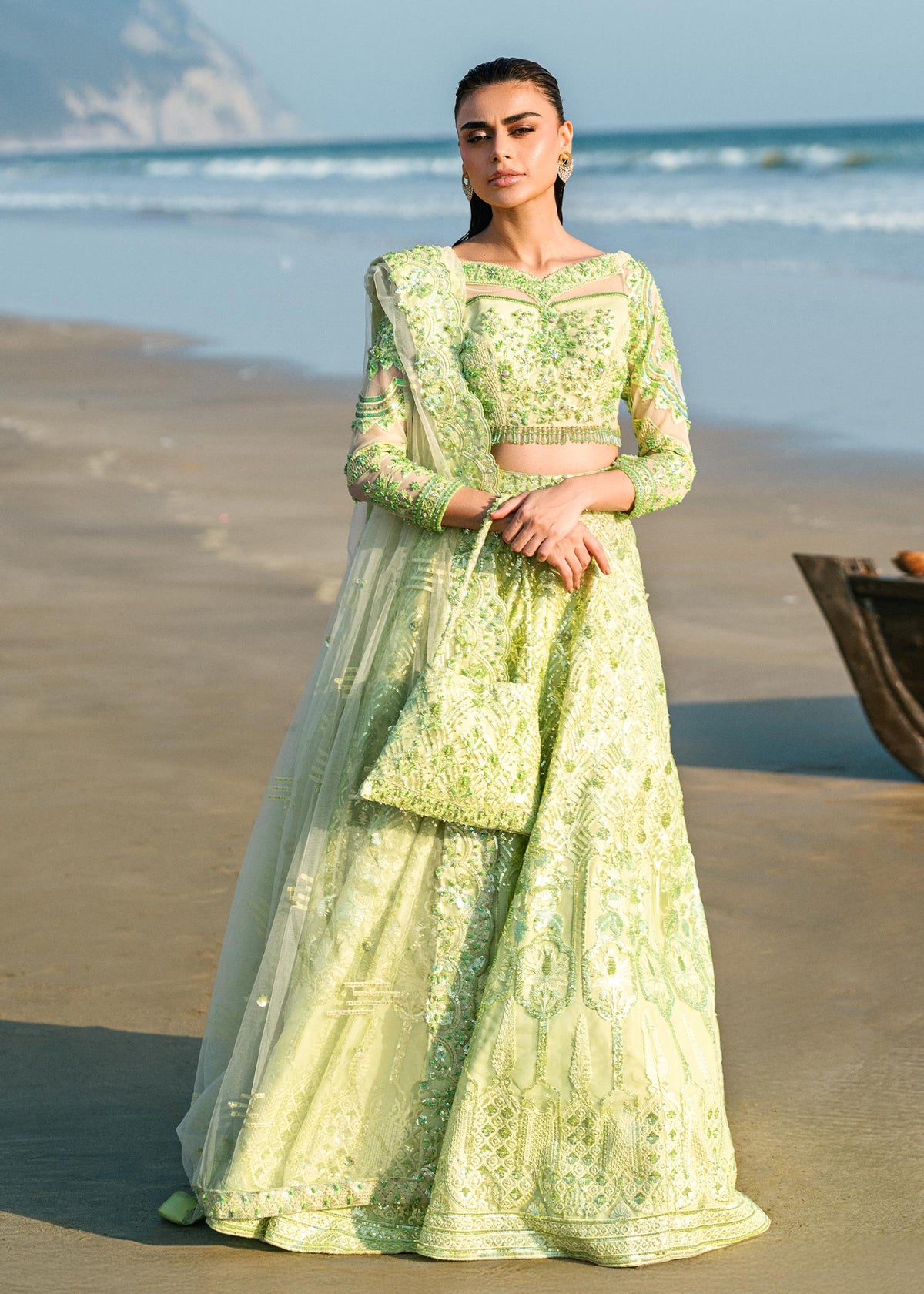 Waqas Shah | Amariage Luxury Formals | Mint Bloom by Waqas Shah - Designer Dress - Type: Ladies Clothes - Available at Libayah - 100% Original