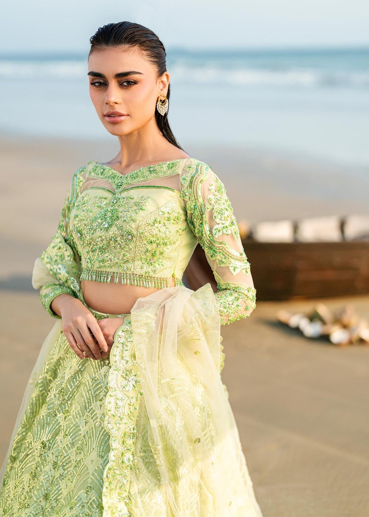 Waqas Shah | Amariage Luxury Formals | Mint Bloom by Waqas Shah - Designer Dress - Type: Ladies Clothes - Available at Libayah - 100% Original
