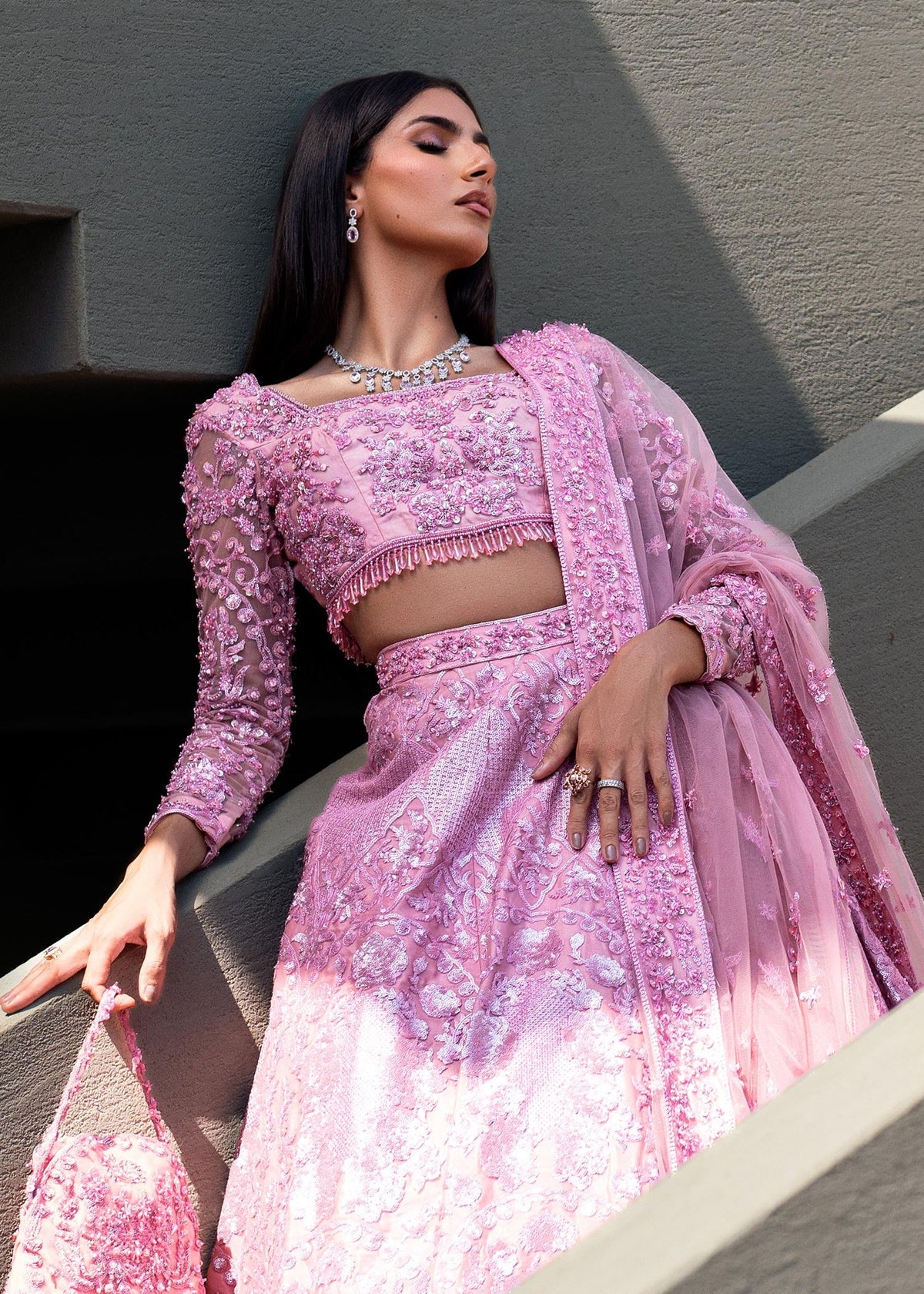 Waqas Shah | Amariage Luxury Formals | Crystal Blush by Waqas Shah - Designer Dress - Type: Ladies Clothes - Available at Libayah - 100% Original