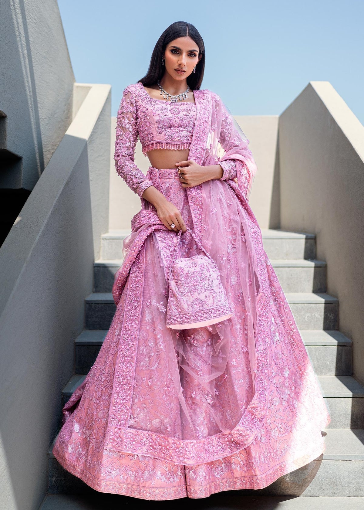 Waqas Shah | Amariage Luxury Formals | Crystal Blush by Waqas Shah - Designer Dress - Type: Ladies Clothes - Available at Libayah - 100% Original