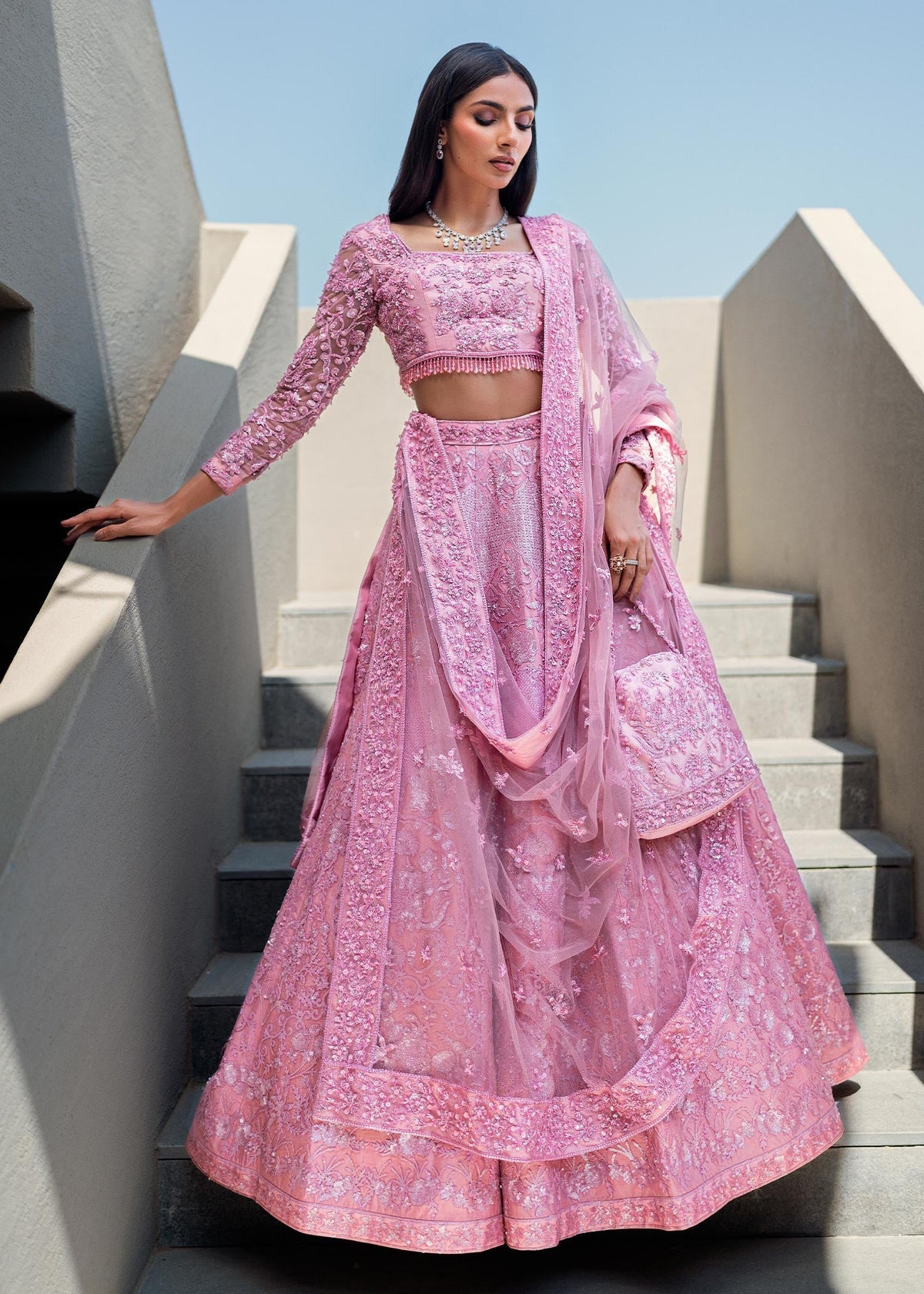 Waqas Shah | Amariage Luxury Formals | Crystal Blush by Waqas Shah - Designer Dress - Type: Ladies Clothes - Available at Libayah - 100% Original