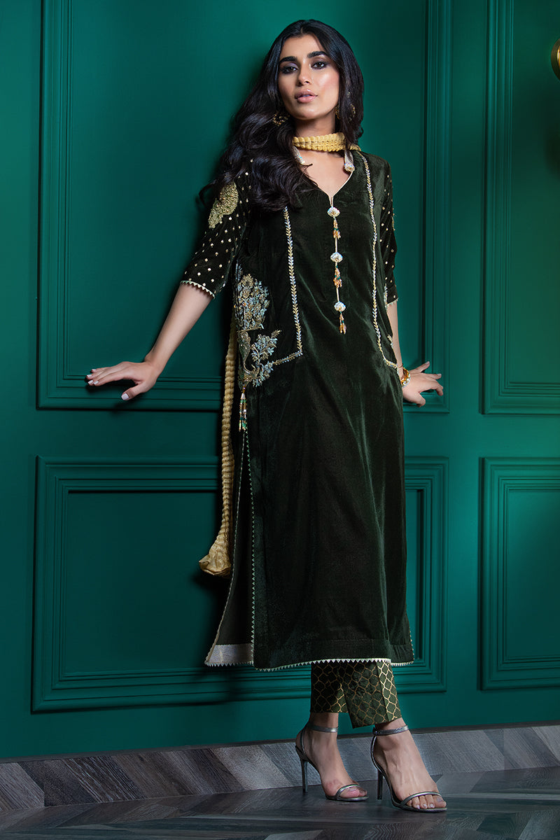 Wardha Saleem | Velvets Winter Fall 24 |  Guldaan by Wardha Saleem - Designer Dress - Type: Ladies Clothes - Available at Libayah - 100% Original