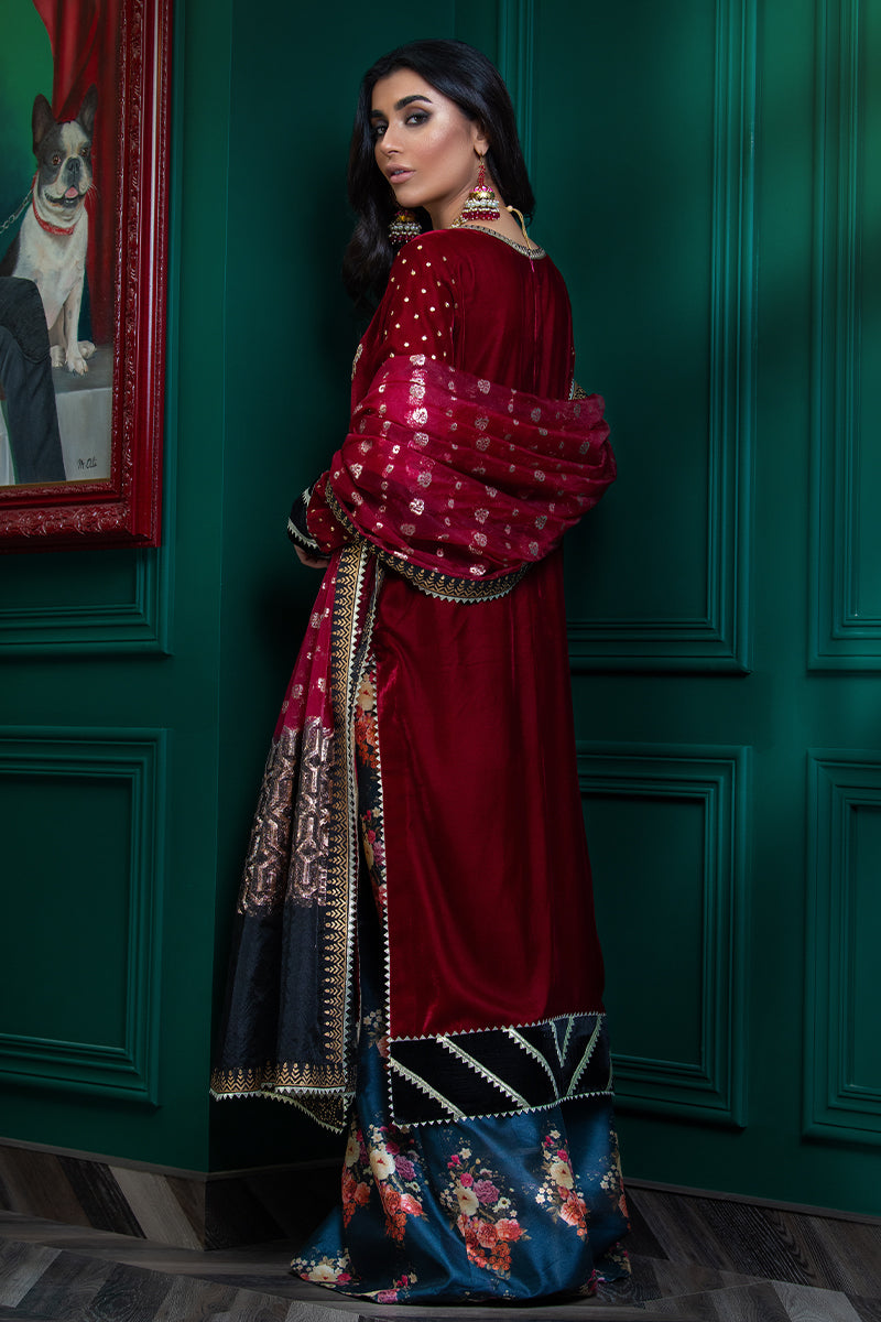 Wardha Saleem | Velvets Winter Fall 24 |  Lal Bagh 2 by Wardha Saleem - Designer Dress - Type: Ladies Clothes - Available at Libayah - 100% Original