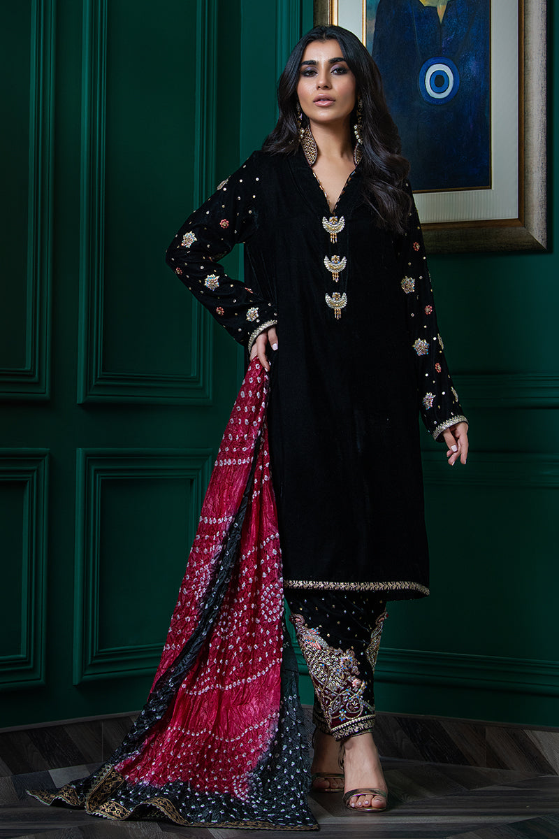Wardha Saleem | Velvets Winter Fall 24 |   Parvaz by Wardha Saleem - Designer Dress - Type: Ladies Clothes - Available at Libayah - 100% Original