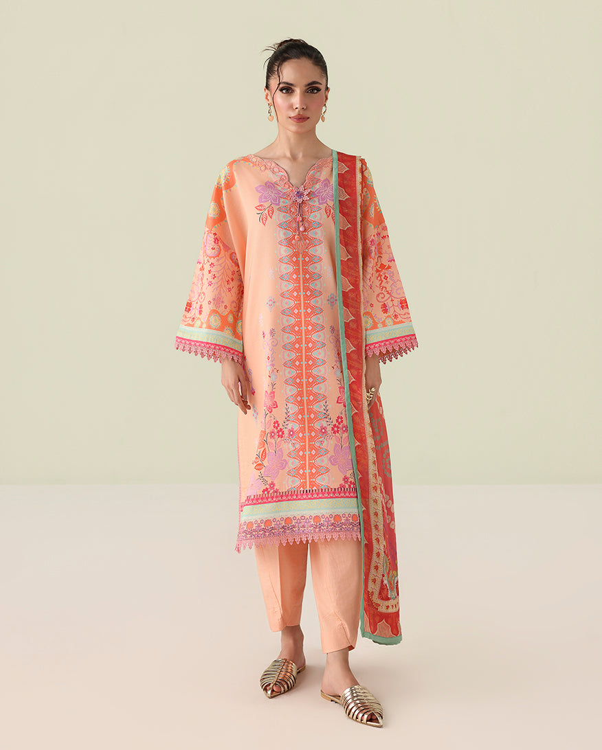 Roheenaz | Rosette Lawn | Warm Horizon - Designer Dress - Type : Ladies Clothes - Available at Libayah - 100% Original