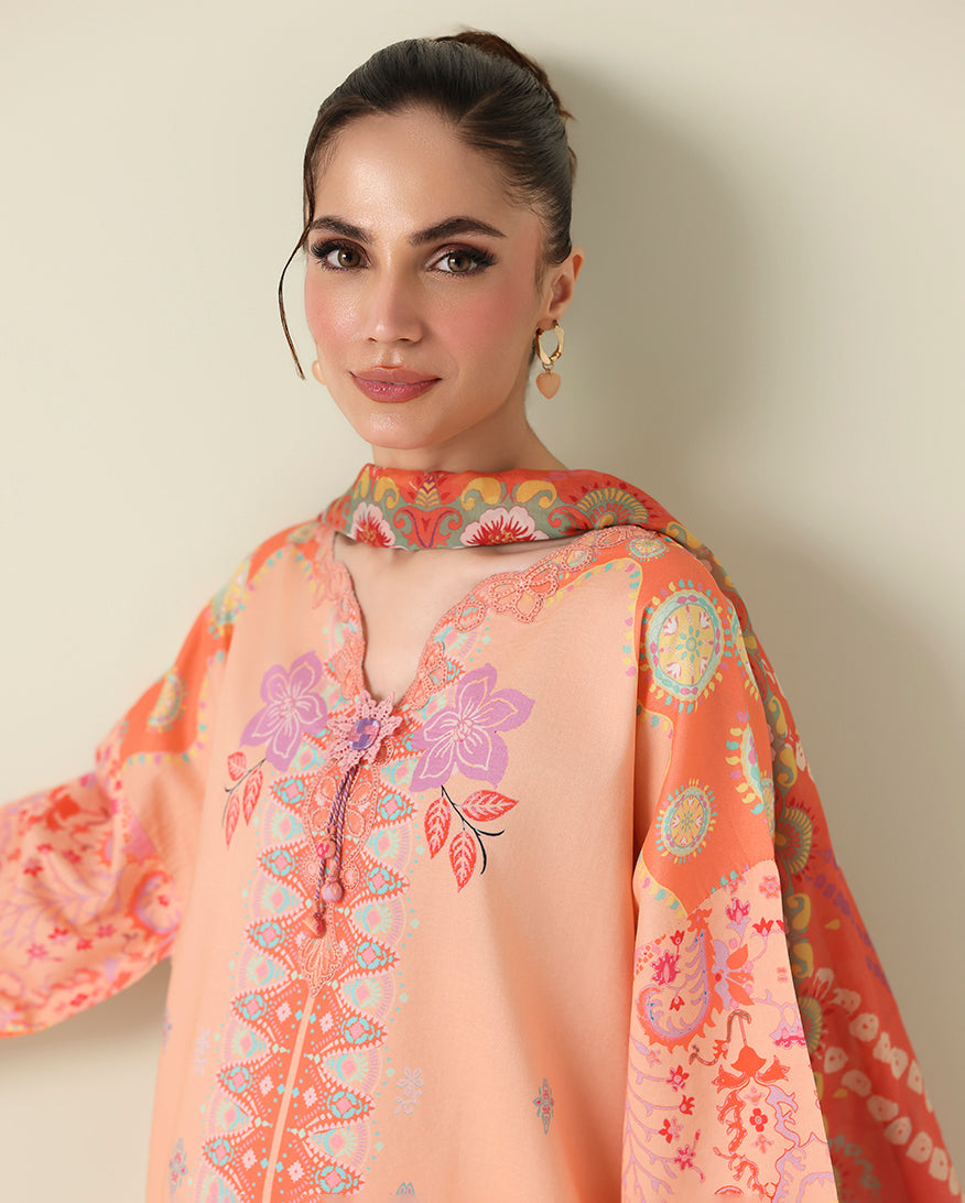 Roheenaz | Rosette Lawn | Warm Horizon - Designer Dress - Type : Ladies Clothes - Available at Libayah - 100% Original