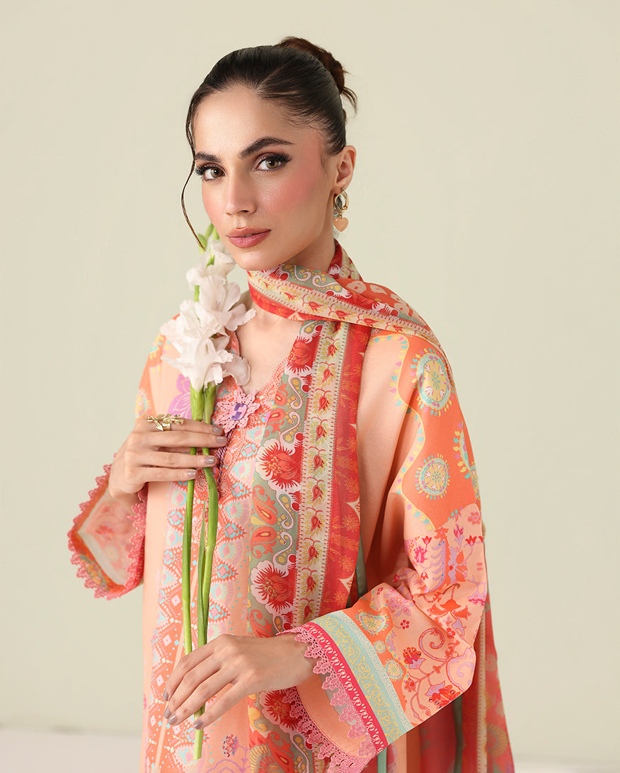 Roheenaz | Rosette Lawn | Warm Horizon - Designer Dress - Type : Ladies Clothes - Available at Libayah - 100% Original