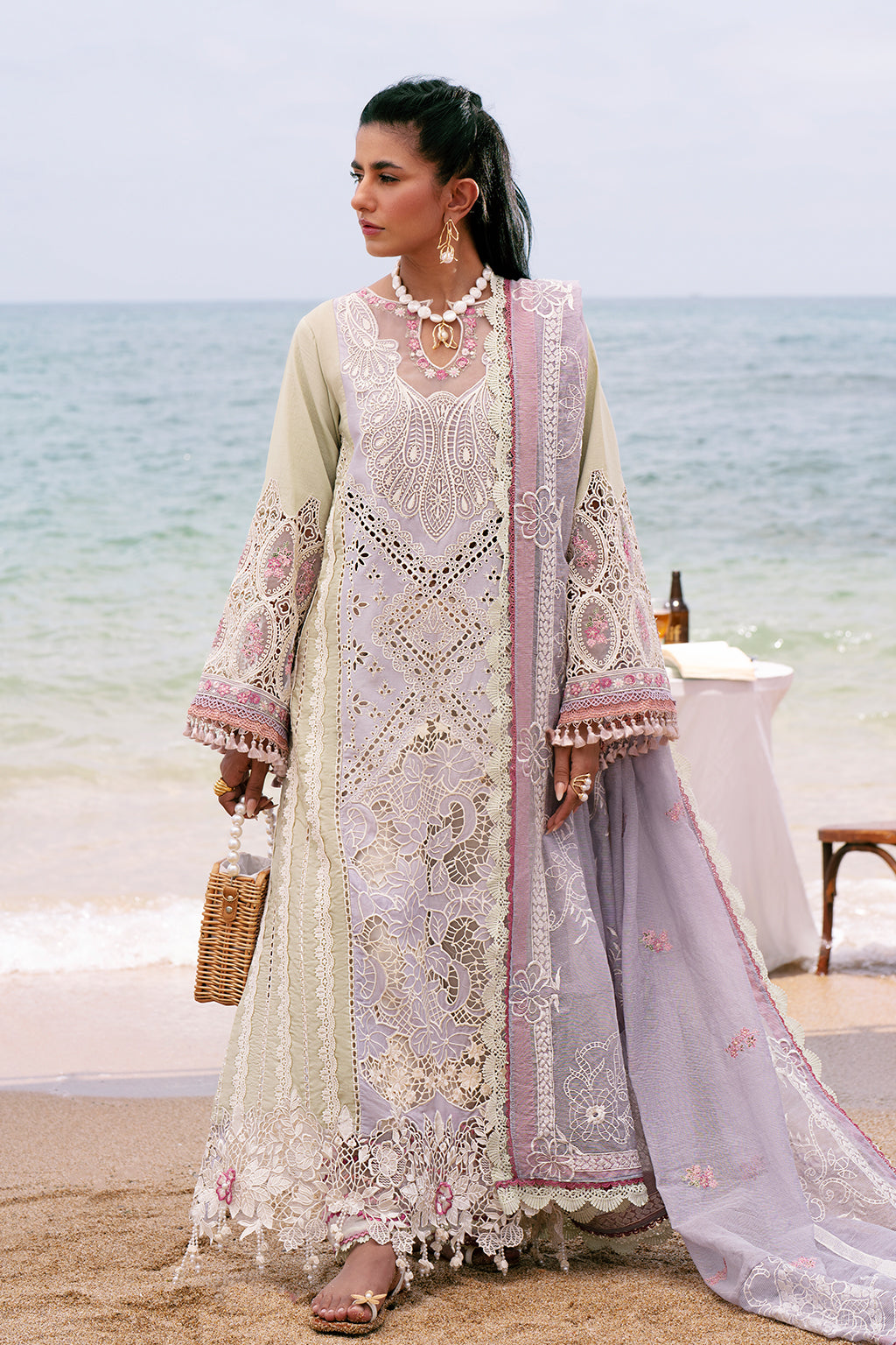 AJR Couture | Dastan Luxury Lawn 25 | Wave by AJR Couture - Designer Dress - Type: Ladies Clothes - Available at Libayah - 100% Original