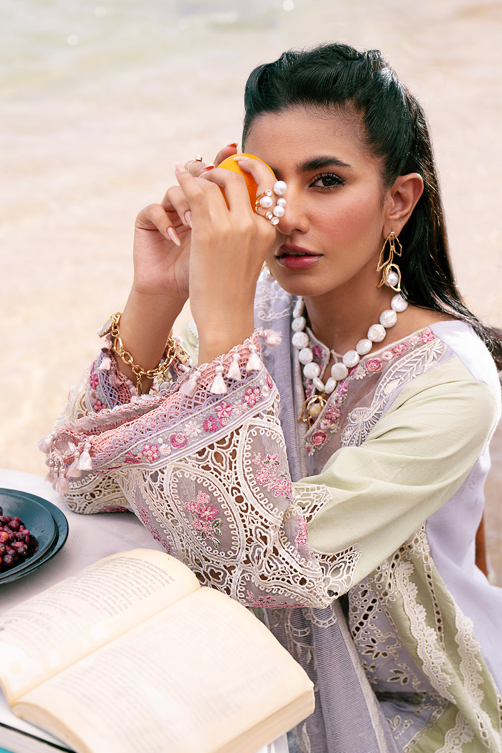 AJR Couture | Dastan Luxury Lawn 25 | Wave by AJR Couture - Designer Dress - Type: Ladies Clothes - Available at Libayah - 100% Original