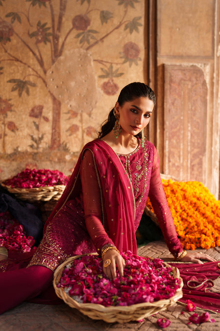 Naqshi | Kiraz Chiffon Collection | Zardoz by Naqshi - Designer Dress  - Type : Ladies Clothes - Available at Libayah - 100% Original 