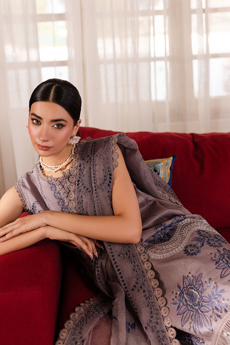 Marjjan | Aangan Embroidered Viscose |   PEV-22 B (GREY) by Marjjan - Designer Dress - Type: Ladies Clothes - Available at Libayah - 100% Original