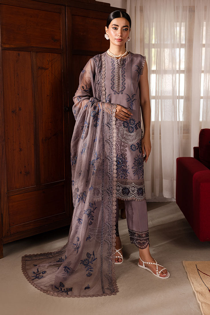 Marjjan | Aangan Embroidered Viscose |   PEV-22 B (GREY) by Marjjan - Designer Dress - Type: Ladies Clothes - Available at Libayah - 100% Original