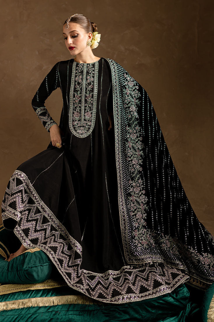 Marjjan | De Rose Velvet | MRV-14 (BLACK) by Marjjan - Designer Dress - Type: Ladies Clothes - Available at Libayah - 100% Original