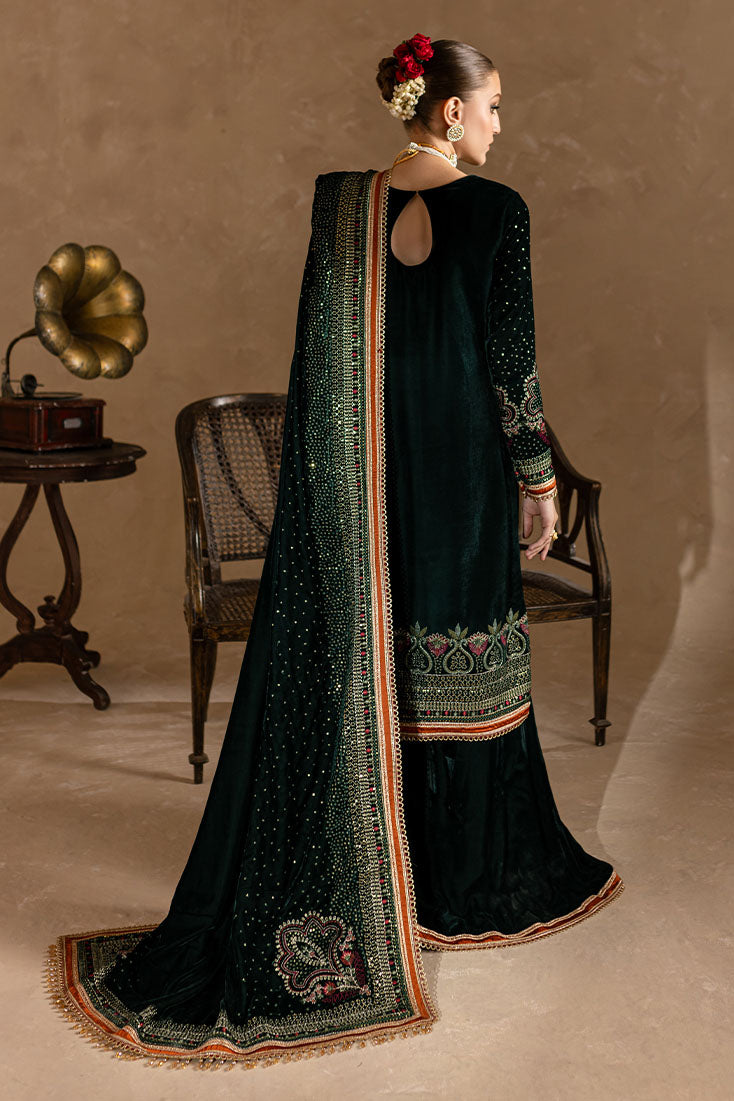Marjjan | De Rose Velvet | MRV-07 (GREEN) by Marjjan - Designer Dress - Type: Ladies Clothes - Available at Libayah - 100% Original