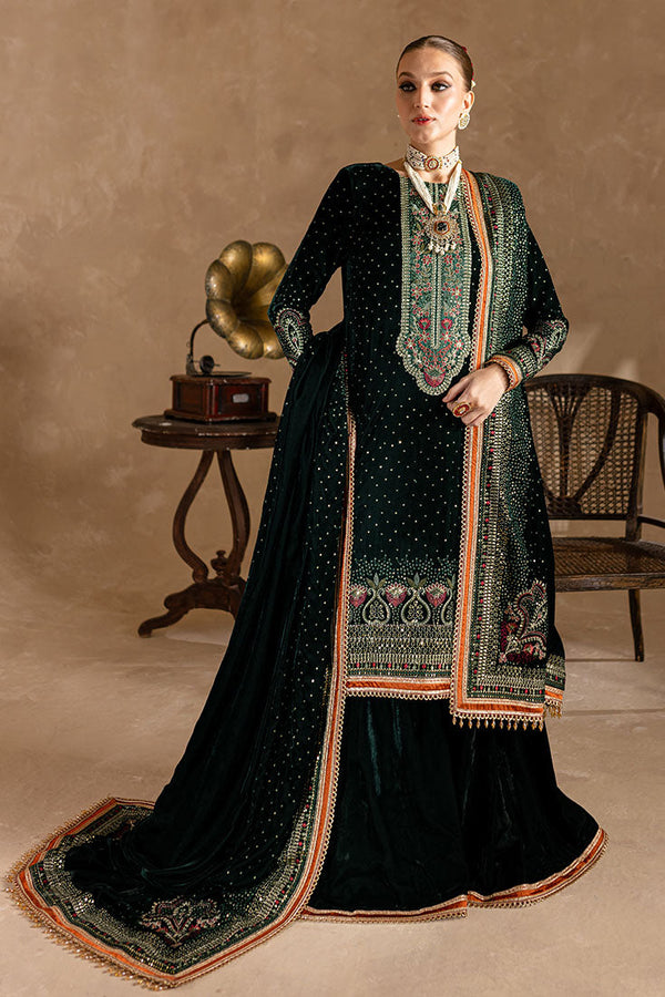 Marjjan | De Rose Velvet | MRV-07 (GREEN) by Marjjan - Designer Dress - Type: Ladies Clothes - Available at Libayah - 100% Original