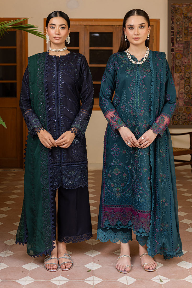 Marjjan | Aangan Embroidered Viscose |  PEV-20 B (ZINC) by Marjjan - Designer Dress - Type: Ladies Clothes - Available at Libayah - 100% Original